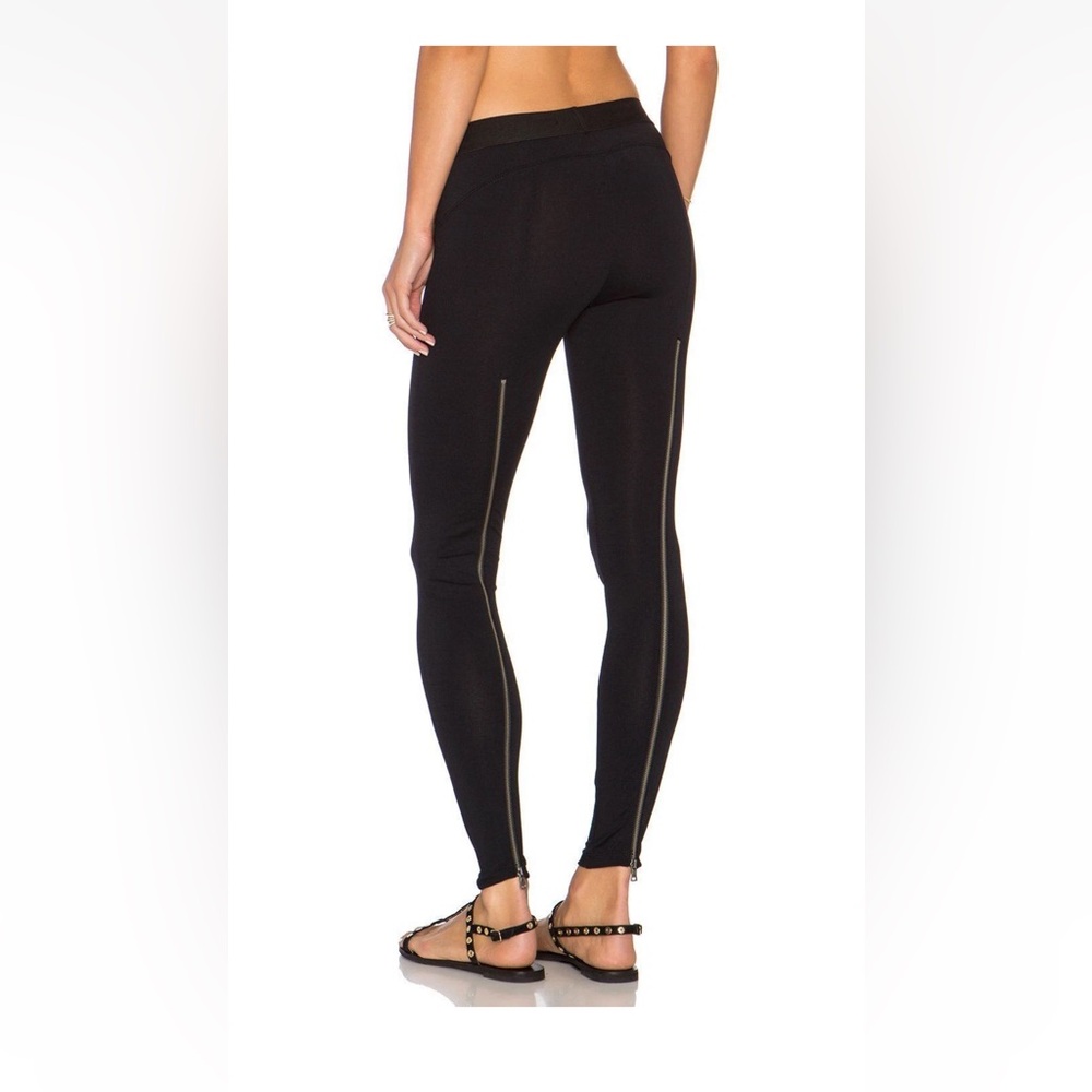 ChiquDelgado David Lerner Black Zipper Leggings Small